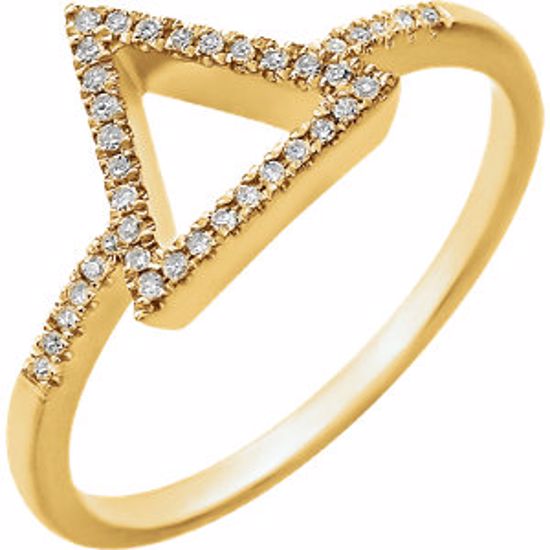 652036:60002:P 14kt Yellow 1/10 CTW Diamond Geometric Ring