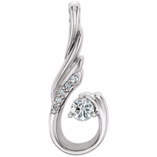 86294:1004:P 14kt White 1/8 CTW Diamond Pendant