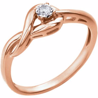 652040:60001:P 14kt Rose .04 CTW Diamond Ring