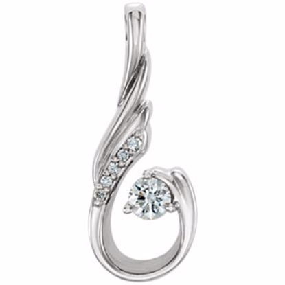 86294:1007:P Platinum 1/8 CTW Diamond Pendant