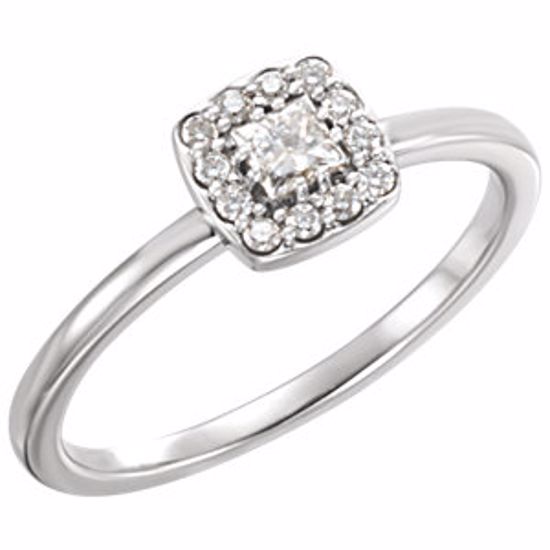 122811:603:P Platinum 1/4 CTW Diamond Stackable Ring