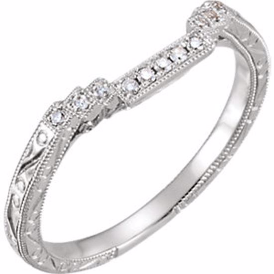 652024:103:P 14kt White .07 CTW Diamond Band