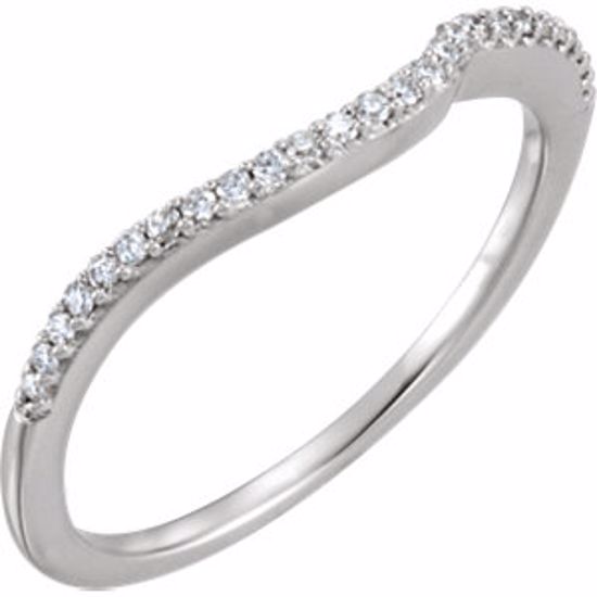 652008:101:P 14kt White 1/10 CTW Diamond Matching Band for 5.2mm Round Ring