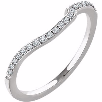 651997:107:P 14kt White 1/6 CTW Diamond Band for 5mm Square Ring