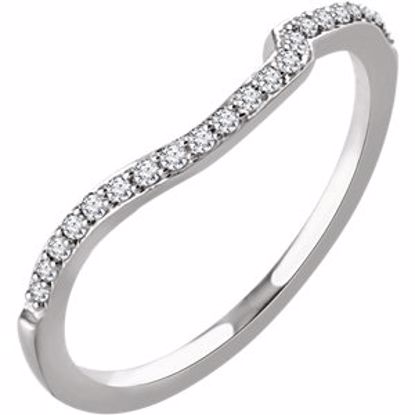 651997:111:P 14kt White 1/6 CTW Diamond Band for 6mm Cushion Ring