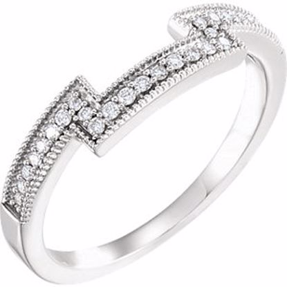 651998:109:P 14kt White 1/8 CTW Diamond Band for 5.5mm Square Ring