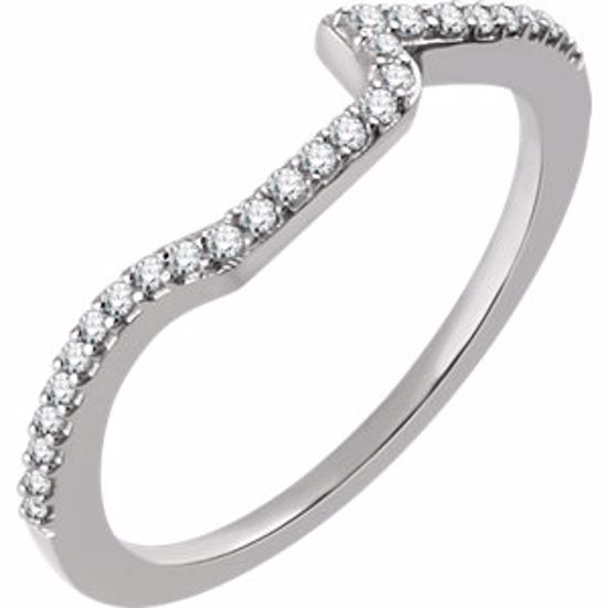 652001:111:P 14kt White 1/6 CTW Diamond Band for 6mm Cushion Ring