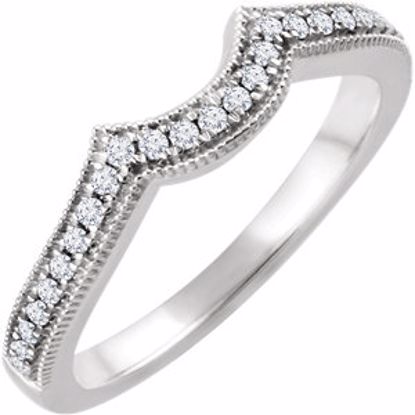 652002:113:P 14kt White 1/6 CTW Diamond Band for 7mm Cushion Ring