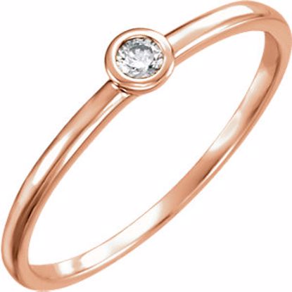 651929:60002:P 14kt Rose .06 CTW Diamond Ring