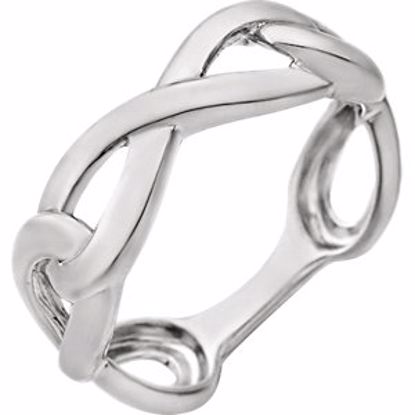 51585:60000:P 14kt White Infinity-Style Ring