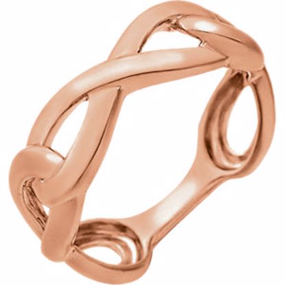 51585:60002:P 14kt Rose Infinity-Style Ring