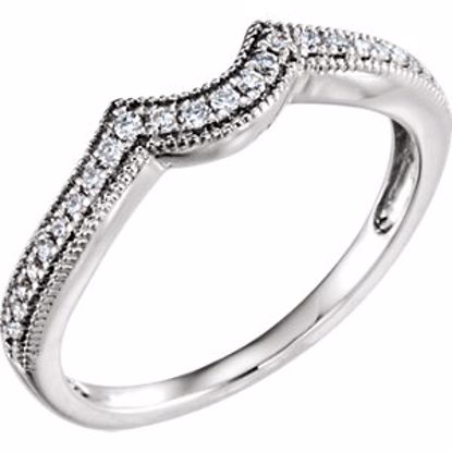 652002:101:P 14kt White 1/8 CTW Diamond Band for 5.2mm Round Ring