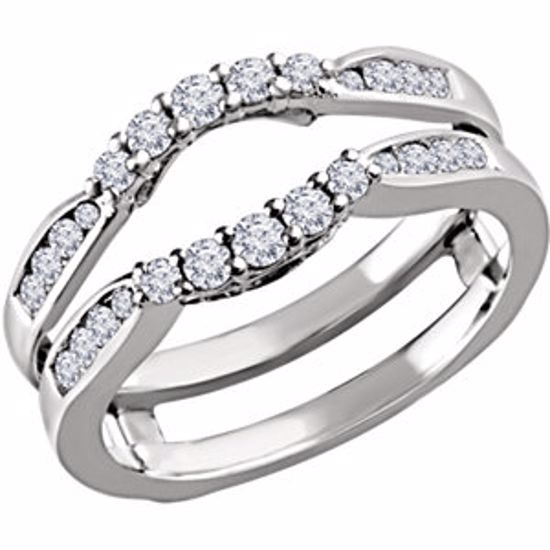 652101:100:P 14kt White 1/2 CTW Diamond Ring Guard 