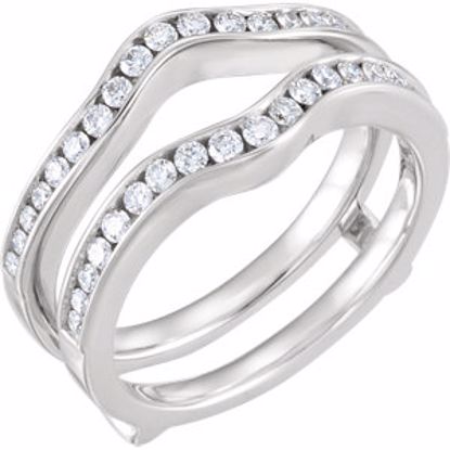 652103:100:P 14kt White 1/2 CTW Channel Set Diamond Ring Guard