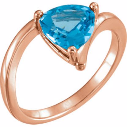 71809:602:P 14kt Rose Swiss Blue Topaz Ring