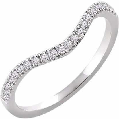 652110:105:P 14kt White 1/6 CTW Diamond Band for 6.5 mm Round Engagement Ring