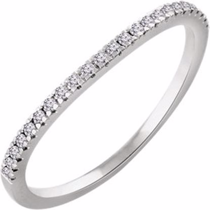 652114:103:P 14kt White 1/8 CTW Diamond Band for 6.5mm Round Ring