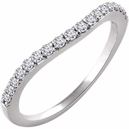 652112:105:P 14kt White 1/4 CTW Diamond Band for 6.5mm Round Ring 