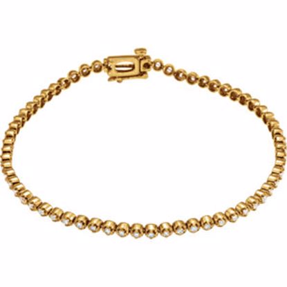 652118:60000:P 14kt Yellow 1 CTW Diamond Line Bracelet 