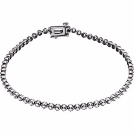 652118:60001:P 14kt White 1 CTW Diamond Line Bracelet 