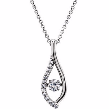 652137:60000:P 14kt White 1/5 CTW Diamond 16-18" Mystara® Necklace