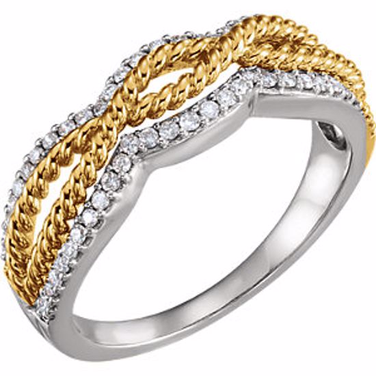 652148:60000:P 14kt White & Yellow 1/4 CTW Diamond Ring