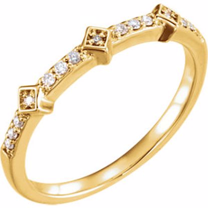 652127:60000:P 14kt Yellow 1/10 CTW Diamond Stackable Ring 