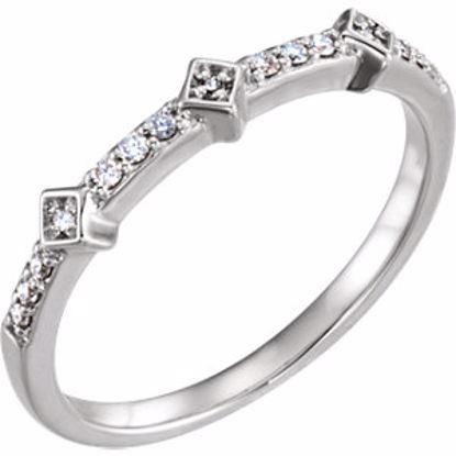 652127:60001:P 14kt White 1/10 CTW Diamond Stackable Ring 