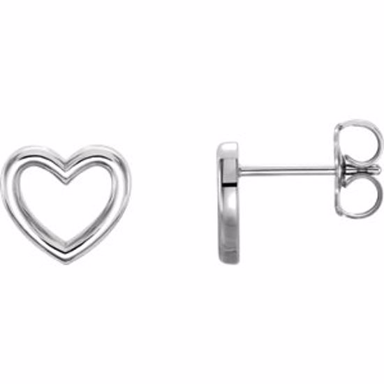 86328:603:P Platinum Heart Earrings