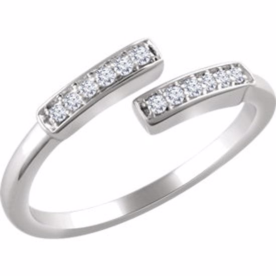 652153:60001:P 14kt White 1/10 CTW Diamond Ring