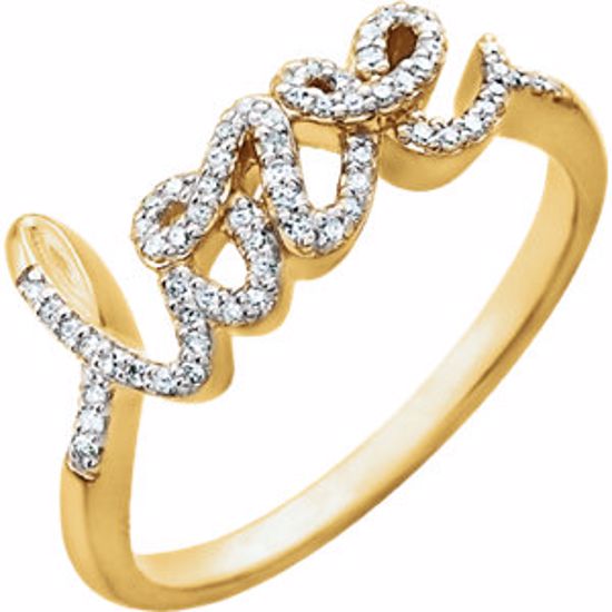 652037:60001:P 14kt Yellow 1/6 CTW Diamond Ring