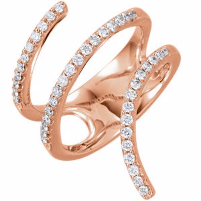 652152:60002:P 14kt Rose 1/2 CTW Diamond Ring