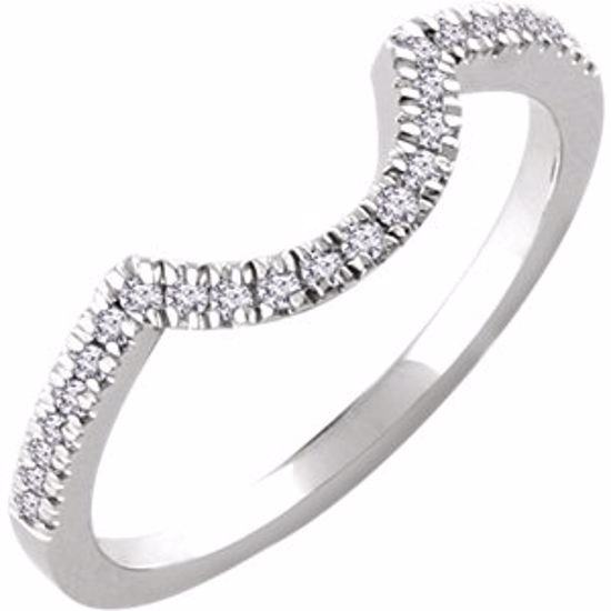 652116:105:P 14kt White 1/6 CTW Diamond Band for 6.5mm Round Ring