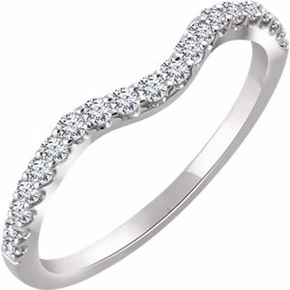 652142:101:P 14kt White 1/5 CTW Diamond Band for 5.2mm Round Engagement Ring 