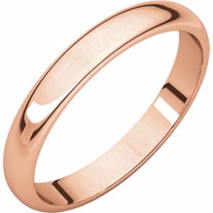 HRL12:643:P 10kt Rose 4mm Half Round Light Band