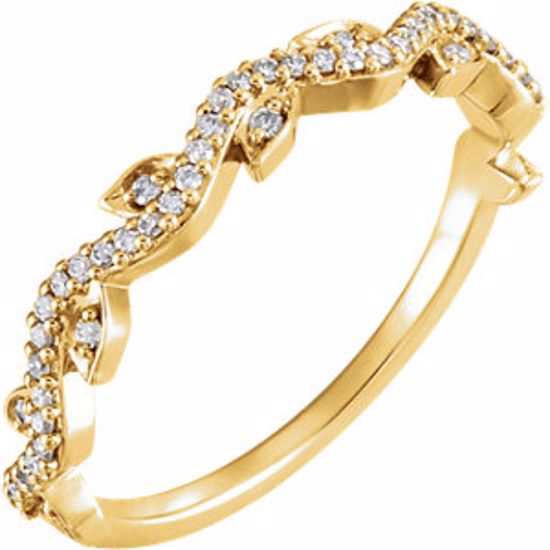 122916:601:P 14kt Yellow 1/6 CTW Diamond Leaf Ring