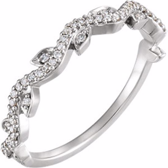 122916:603:P Platinum 1/6 CTW Diamond Leaf Ring