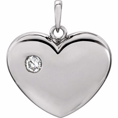 85894:6015:P Sterling Silver .03 CTW Diamond Heart Pendant