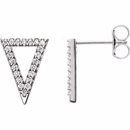 86375:603:P Platinum 1/4 CTW Diamond Triangle Earrings