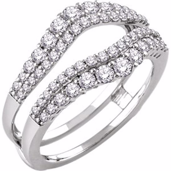 651991:102:P Platinum 1 CTW Diamond Ring Guard Size 5