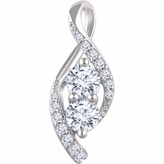 652226:60000:P 14kt White 5/8 CTW Diamond Pendant