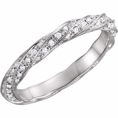 69818:111:P 14kt White 1/3 CTW Diamond Band Size 6.5