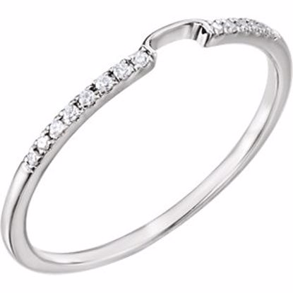 652209:116:P 14kt White .05 CTW Diamond Band for 3.5mm Round Engagement Ring