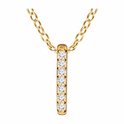 652218:60000:P 14kt Yellow .05 CTW Diamond 16-18" Bar Necklace