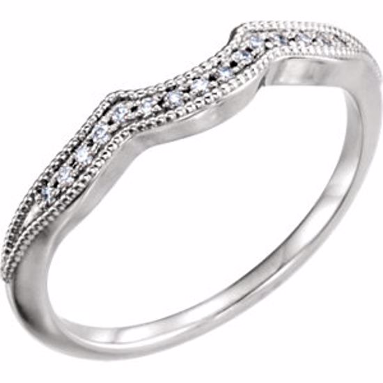 122948:606:P 14kt White .06 CTW Diamond Matching Band 