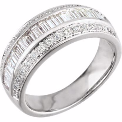 64049:60122:P 14kt White 1 CTW Diamond Anniversary Band Size 5