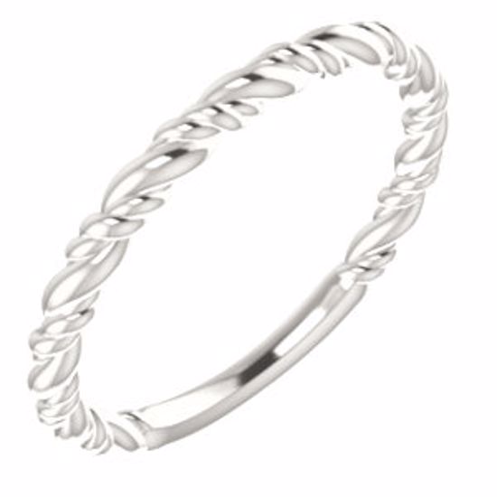 51570:103:P 14kt Rose Stackable Rope Ring