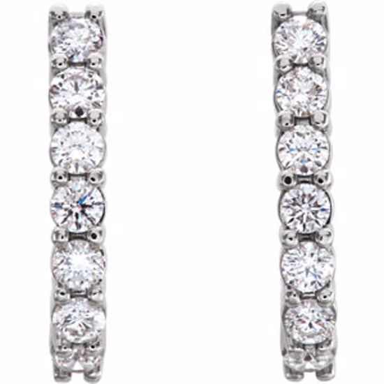 80238:600:P 14kt White 1 3/8 CTW Diamond Earrings 