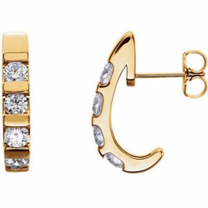 8983:601:P 14kt Yellow 1 CTW Diamond Earrings