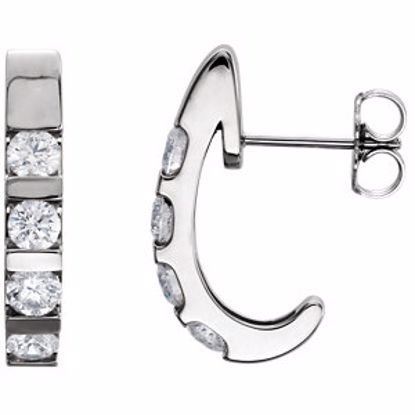 8983:602:P Platinum 1 CTW Diamond Earrings